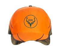 DJV Signal Cap Orange/Camo - Hunting Cap with Camouflage Pattern and Signal Surface - High Visibility Hunting - Adjustable Cap for Hunters and Dog Handlers
