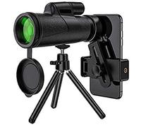DJXIK 12X50 Monocular Telescope for Adults. High Power, Night Version BAK4 Prism. Waterproof Fog-Proof Dustproof Equiped with Smartphone Adaptor & Tripod, Suitable for Hiking, Camping