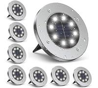DJXIK Solar Lights Outdoor Garden, IP65 Solar Lights Outdoor Waterproof 8 Pieces Each with 8 LED Lights, Solar Lights for Outdoor in the Ground for Landscape