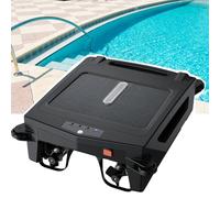 DJXLMN Automatic Cordless Pool Skimmer Robot with Solar Power, Dual Charging, Path Optimization, Two Speeds, Saltwater Compatible for Efficient Pool Cleaning