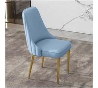 DJXLMN Modern Leather Dining Chair with Gold Metal Legs for Elegant Living and Dining Rooms