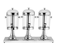 DJXLMN Stainless Steel Beverage Dispenser with Ice Container, Ideal for Parties, Breakfast Buffet, Hotels