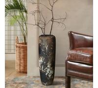 DJYY Large Rustic Ceramic Floor Vase, 23.6 inch Vintage Boho Vase for Home Decor, Textured Terracotta Pottery for Living Room, Table, 60cm Shelf or Entryway Decoration