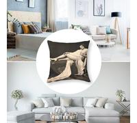DJZZLLH Alfred Cheney Johnston - Mary Lange Semi Nude 192s Ziegfeld Vintage Risque Black And White Photography - 17, X 22, Fine Art Print-1Polyester Pillow Case, Home Textiles Style 12x12in(30x30cm)