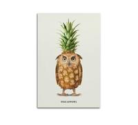 DJZZLLH Funny Pineapple Owl Poster Poster Decorative Painting Canvas Wall Posters And Art Picture Print Modern Family Bedroom Decor Posters 08x12inch(20x30cm)