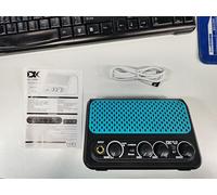 DK 10W Electric Guitar Amplifier with Reverb and Overdrive Effects - Compact Portable Guitar Amp for Practice and Street Performance with Headphone Connectivity 15.2x10.2x7.6 cm/6x