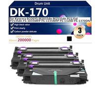 DK-170 Compatible Replacement Drum Unit for Kyocera ECOSYS M2035dn M2535dn P2135d P2135dn FS-1035MFP FS-1135MFP FS-1320D FS-1370DN Printer, High Yield 200000 Pages,Black-3 pack