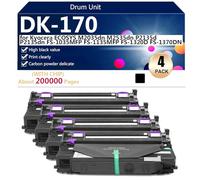 DK-170 Compatible Replacement Drum Unit for Kyocera ECOSYS M2035dn M2535dn P2135d P2135dn FS-1035MFP FS-1135MFP FS-1320D FS-1370DN Printer, High Yield 200000 Pages,Black-4 pack