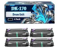 DK-170 Drum Unit Compatible for Kyocera ECOSYS P2135d P2135dn; FS-1320D FS-1320DN FS-1370DN Printers, With Chip Large Capacity 80000 Pages (4 Pack Black)