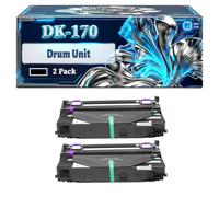 DK-170 Drum Unit Compatible for Kyocera ECOSYS P2135d P2135dn; FS-1320D FS-1320DN FS-1370DN Printers, With Chip Large Capacity 80000 Pages (2-Pack Black)