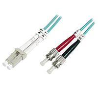 DK-2531-01/3 Fibre Optic Patch Cable OM3 LC/UPC, ST/UPC 1m LSZH Turquoise DIG...
