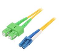 DK-292SCA3LC-02 Fibre Optic Patch Cable OS2 LC/UPC,SC/APC 2m LSZH Yellow DIGITUS
