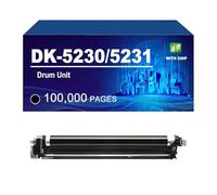 DK-5230 DK-5231 Drum Unit With Chip Compatible For Kyocera COSYS M5521cdw; ECOSYS M5526cdw P5021cdw P5026cdw Printer, Imaging Drum 100000 Pages,Black-1 Pack