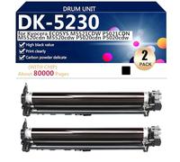 DK-5230 Drum Unit Compatible for Kyocera ECOSYS M5521CDW P5021CDN M5520cdn M5520cdw P5020cdn P5020cdw Printers, High Yield 80000 Pages,Black-2 pack