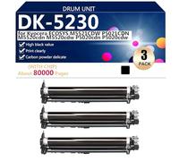 DK-5230 High Capacity Drum Unit for Kyocera ECOSYS M5521CDW P5021CDN M5520cdn M5520cdw P5020cdn P5020cdw Printers, Clear and Durable ,Black-3 pack