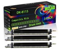 DK-8115 DK8115 Compatible for Kyocera Drum Unit with Chip ECOSYS M8100 M8124cidn M8130cidn Printers (3 Pack Black)