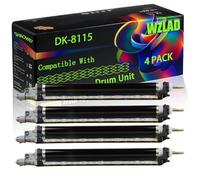 DK-8115 DK8115 Compatible for Kyocera Drum Unit with Chip ECOSYS M8100 M8124cidn M8130cidn Printers (4 Pack Black)