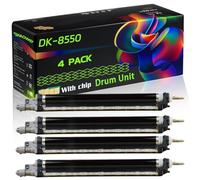 DK-8550 Compatible for Kyocera Drum Unit with Chip P4060dn 3553ci 4002i 4004i 4053ci 4054ci 5002i 5004i 6002i 6004i Printers (4 Pack Black)