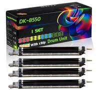 DK-8550 Compatible for Kyocera Drum Unit with Chip P4060dn 3553ci 4002i 4004i 4053ci 4054ci 5002i 5004i 6002i 6004i Printers (4-Pack BK/C/M/Y)
