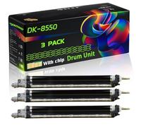 DK-8550 Compatible for Kyocera Drum Unit with Chip P4060dn 3553ci 4002i 4004i 4053ci 4054ci 5002i 5004i 6002i 6004i Printers (3 Pack Black)
