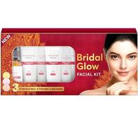DK Bridal Glow Facial Kit - 49g | With Hyaluronic Acid, Niacinamide & Vitamin C | Instant Brightening & Hydration | Includes 3 Illuminator Strobe Creams - Gold, Lilac & Rose | Pre-Bridal At-Home Facia