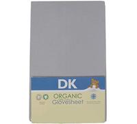 DK Glovesheet Organic Fitted Sheet For Bedside Crib Mattress - Grey
