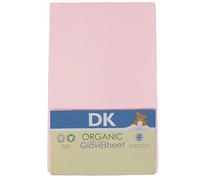 DK Glovesheet Organic Fitted Sheet For Bedside Crib Mattress - Pink