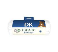 DK Glovesheets Organic Cotton Pram/Crib Size Cellular Blanket, Satin White
