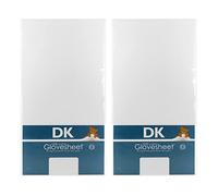 DK Glovesheets Pack of 2 Fitted Sheets to fit Square-Ended Prams such as Silver Cross* Kensington & SnuzPod* 1,2&4, 100% Cotton, White, for Mattress Approx: 80cm x 38cm