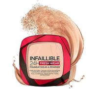 DK Infallible 24H Fresh Wear Foundation in a Powder - 180 Rose Sand, 9g | Waterproof, Sweatproof, Transferproof | 24H Long-Lasting Matte Finish