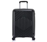 DK Luggage 20” Cabin Ryanair, EasyJet, BA, Jet 2 Hard Shell Approved Hand Luggage Polypropylene Suitcase 4 Wheel Spinner Luggage PP20 Black
