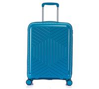 DK Luggage 20” Cabin Ryanair, EasyJet, BA, Jet 2 Hard Shell Approved Hand Luggage Polypropylene Suitcase 4 Wheel Spinner Luggage PP20 Blue