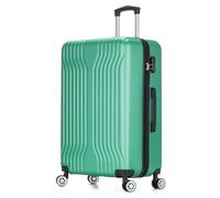 DK Luggage 24" Medium Hard Shell Suitcase 4 Wheel Spinner ABS25 (Green, 24" Medium)