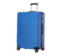 DK Luggage 24" Medium Lightweight Hard Shell Suitcase 4 Wheel Spinner Luggage ABS-30 Blue