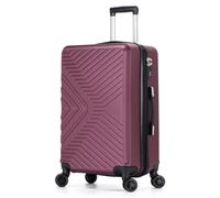 DK Luggage 25” Medium Expandable Hard Shell Suitcase Lightweight 4 Wheel Spinner Luggage ABS-147 (Red, 25 Inch Medium)