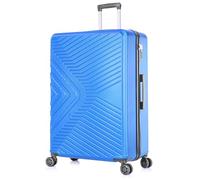 DK Luggage 25” Medium Hard Shell Suitcase Lightweight 4 Wheel Spinner Luggage ABS-147 (Blue, 25 Inch Medium)
