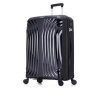 DK Luggage 28" Large Hard Shell Polypropylene PP Suitcase 4 Wheel Spinner Luggage (Black ST81, Large)