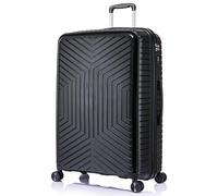 DK Luggage 28" Large Hard Shell Polypropylene PP Suitcase 4 Wheel Spinner Luggage PP20 Black