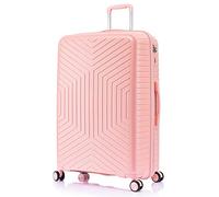 DK Luggage 28" Large Hard Shell Polypropylene PP Suitcase 4 Wheel Spinner Luggage PP20 Light Pink
