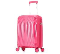 DK Luggage Carry-on 20” Cabin EasyJet, BA, Jet 2 Hard Shell Approved Hand Luggage Polypropylene Suitcase 4 Wheel Spinner Luggage (Pink ST81, Cabin)