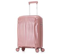 DK Luggage Carry-on 20” Cabin EasyJet, BA, Jet 2 Hard Shell Approved Hand Luggage Polypropylene Suitcase 4 Wheel Spinner Luggage (Gold ST81, Cabin)