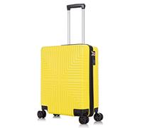 DK Luggage Carry-on 20” Cabin EasyJet, BA, Jet 2 Hard Shell Hand Luggage Approved Suitcase 4 Wheel Spinner Luggage ABS30 Yellow