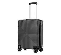 DK Luggage Carry-on 20” Cabin EasyJet, BA, Jet 2 Hard Shell Large Cabin Hand Luggage Approved Suitcase 4 Wheel Spinner ABS30 Black