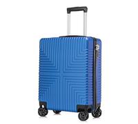 DK Luggage Carry-on 20” Cabin EasyJet, BA, Jet 2 Hard Shell Large Cabin Hand Luggage Approved Suitcase 4 Wheel Spinner ABS30 Blue