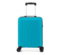 DK Luggage Carry-on 20” Cabin Ryan Air, EasyJet, BA, Jet 2 Hard Shell Hand Luggage Approved Suitcase 4 Wheel Spinner Luggage ABS101 (Aqua, 20" Cabin)