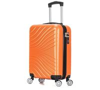 DK Luggage Carry-on 20” Cabin Virgin Atlantic, EasyJet, BA, Jet 2 Hard Shell Hand Luggage Suitcase 4 Wheel Spinner Luggage ABS27 (Orange, 20" Carry On)