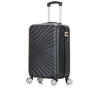 DK Luggage Carry-on 20” Cabin Virgin Atlantic, EasyJet, BA, Jet 2 Hard Shell Hand Luggage Suitcase 4 Wheel Spinner Luggage ABS27 (Black, 20" Carry On)