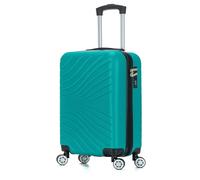 DK Luggage Carry-on 20” Cabin Virgin Atlantic, EasyJet, BA, Jet 2 Hard Shell Hand Luggage Suitcase 4 Wheel Spinner Luggage ABS27 (Aqua, 20" Carry On)