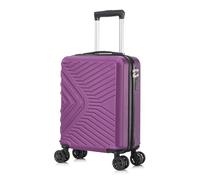 DK Luggage EasyJet 45x36x20 Underseat Cabin Bag Carry On Hand Luggage Suitcase ABS147 with 4 Wheels 18 Inch (Purple, Underseat)