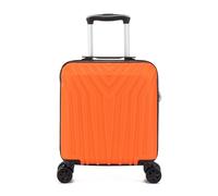 DK Luggage EasyJet Underseat 45 x 36 x 20 cm Hardshell 4 Wheel Cabin Hand Luggage Carry on 18” (Orange, Under Seat)